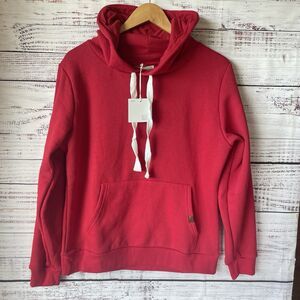 Doublju Hoodie Red Large Drawstring Hoodie